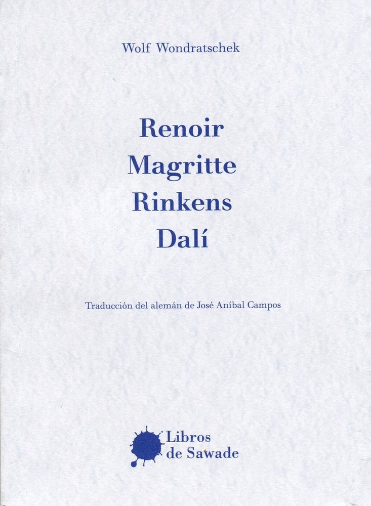 RENOIR, MAGRITTE, RINKENS, DALI, de WONDRATSCHECK | portada del libro