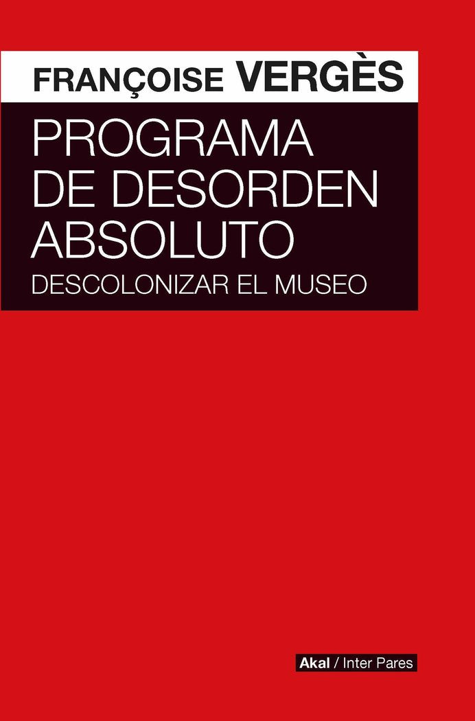PROGRAMA DE DESORDEN ABSOLUTO, de VERGES | portada del libro