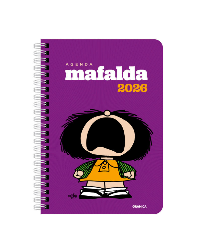 MAFALDA 2026, ANILLADA PROTESTA VIOLETA, de QUINO | portada del libro