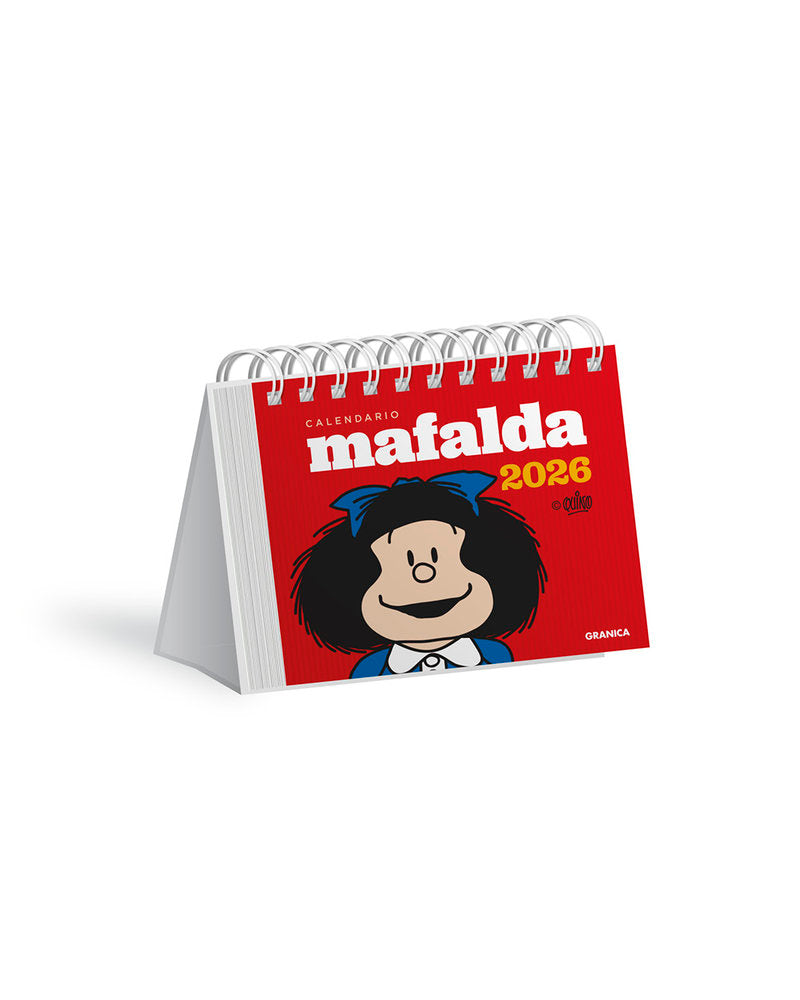 MAFALDA 2026, CALENDARIO ESCRITORIO ROJO, de QUINO | portada del libro