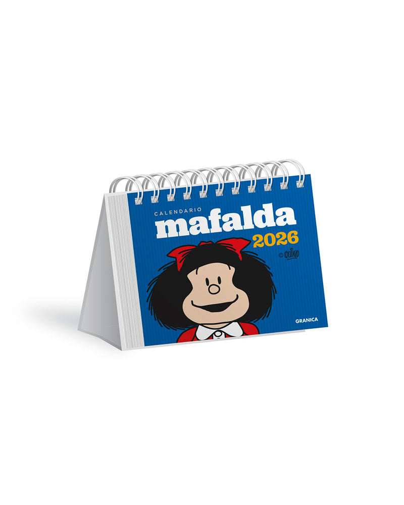 MAFALDA 2026, CALENDARIO ESCRITORIO AZUL, de QUINO | portada del libro