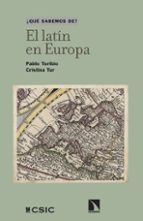 El latín en Europa, de Pablo Toribio | portada del libro
