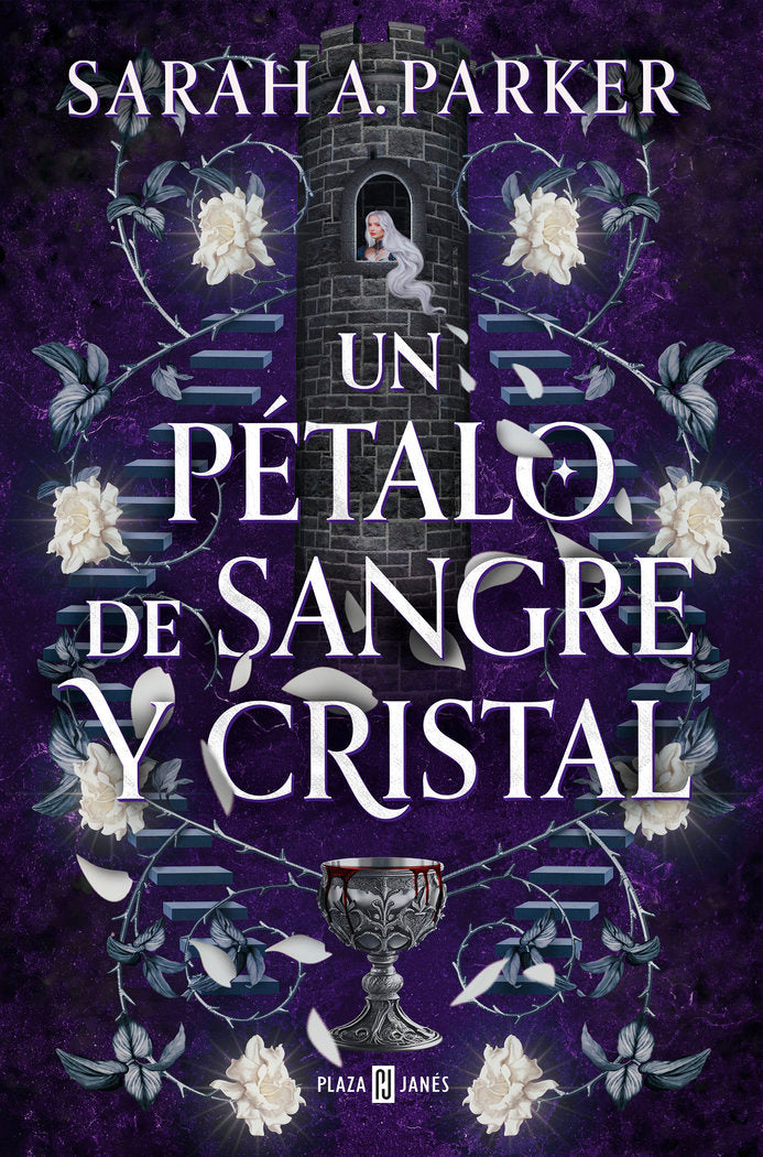 UN PETALO DE SANGRE Y CRISTAL, de SARAH A. PARKER | portada del libro