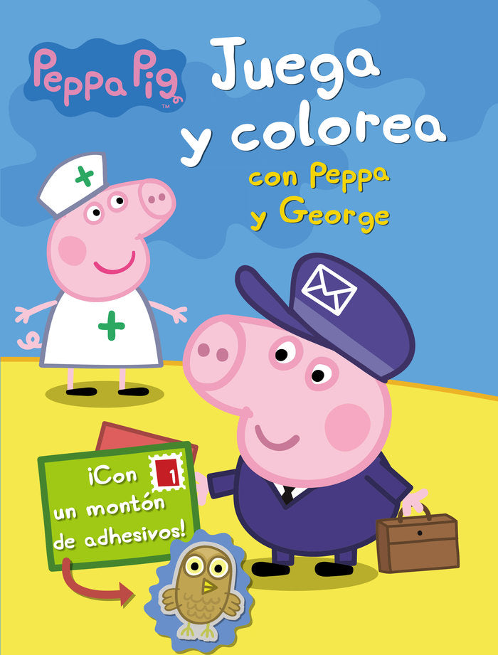 Juega y colorea con Peppa y George (Peppa Pig. Cuaderno de actividades), de Hasbro | portada del libro