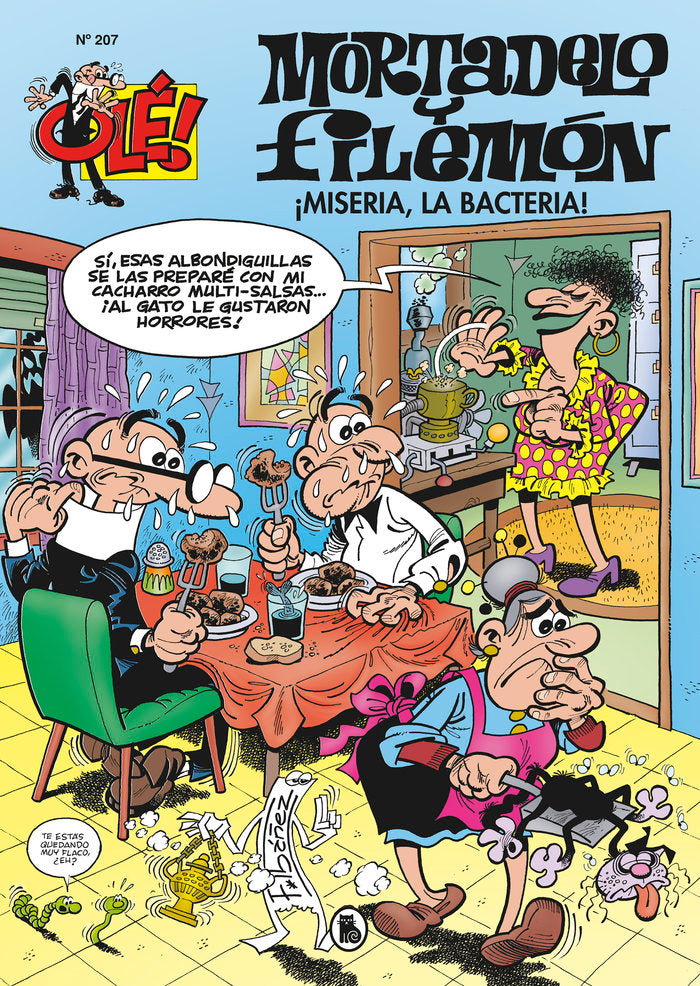 ¡Miseria, la Bacteria! (Olé! Mortadelo 207), de Ibáñez, Francisco | portada del libro