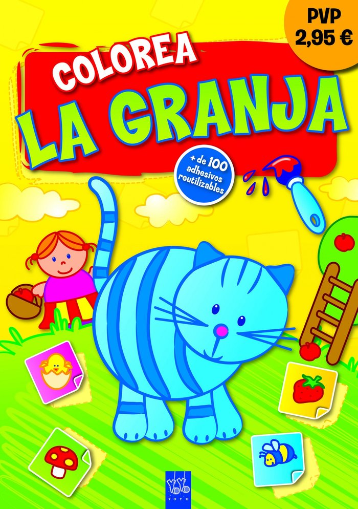 Colorea la granja. Gatito, de YOYO | portada del libro