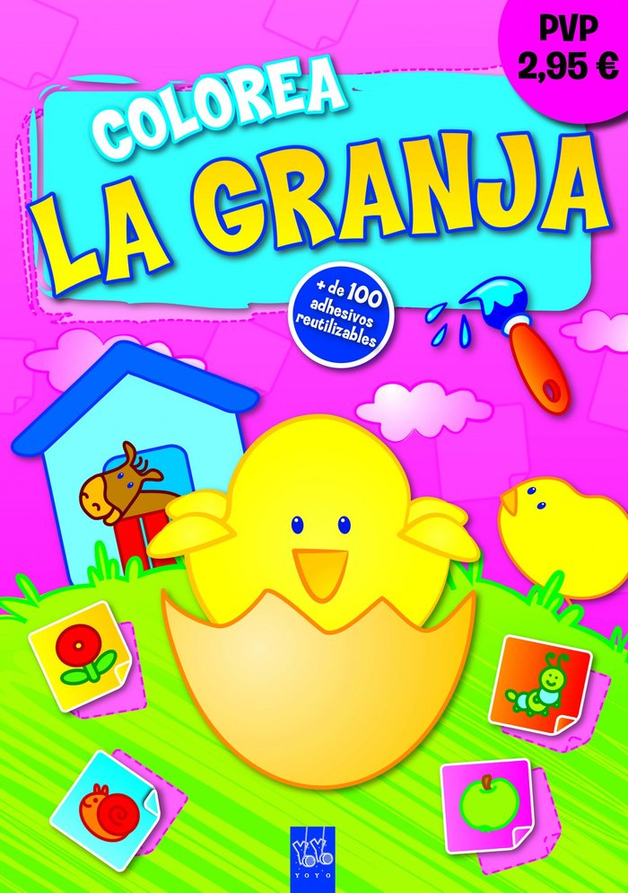 Colorea la granja. Pollito, de YOYO | portada del libro