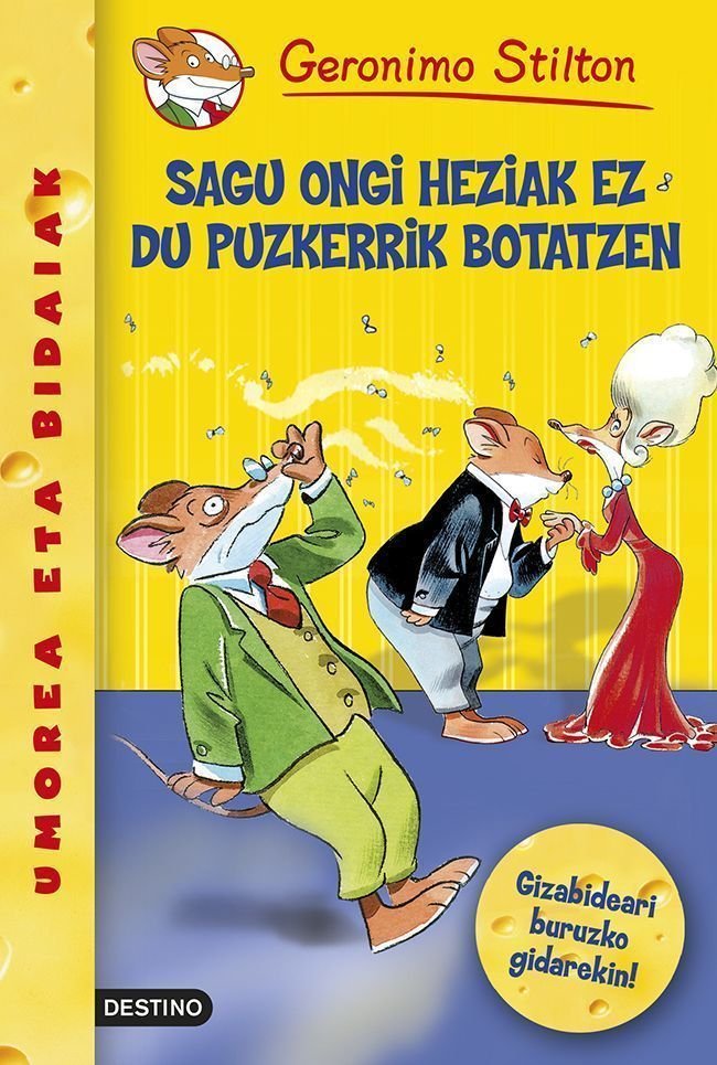 Sagu ongi heziak ez du puzkerrik botatzen, de Stilton | portada del libro