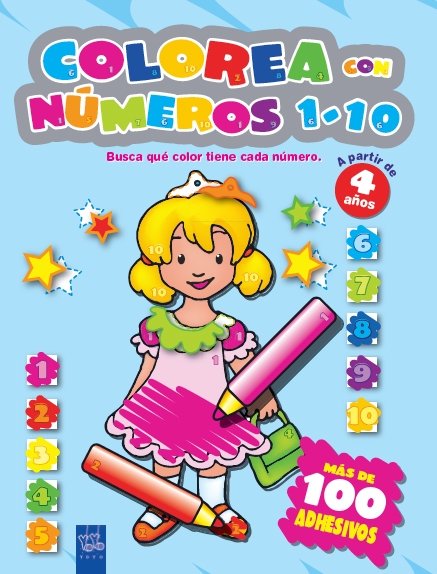 Colorea con números. Azul, de YOYO | portada del libro