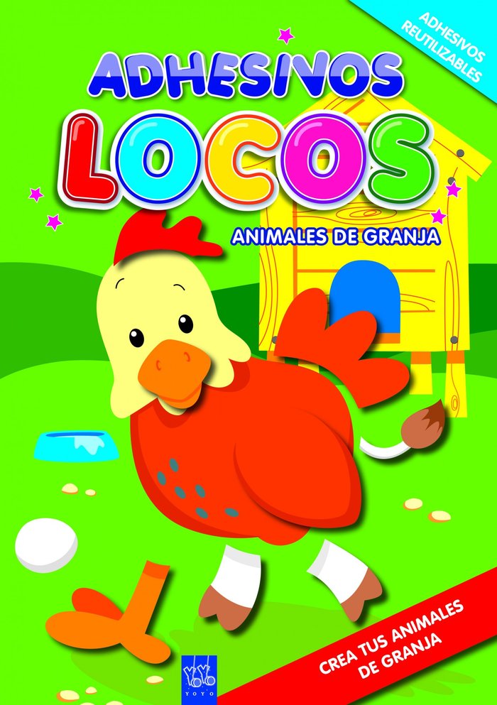 Adhesivos locos. Animales de granja, de YOYO | portada del libro