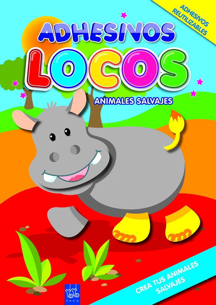 Adhesivos locos. Animales salvajes, de YOYO | portada del libro