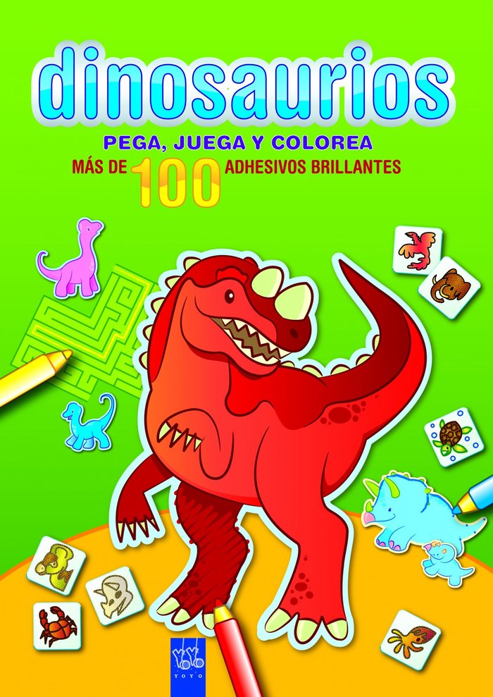 Pega, juega y colorea (verde), de YOYO | portada del libro