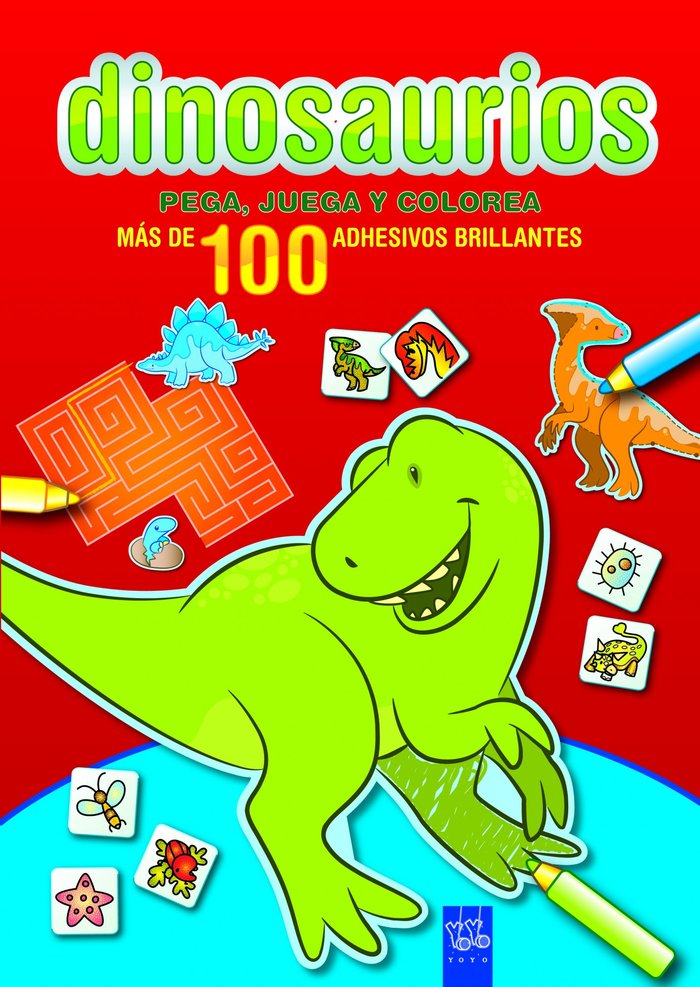 Pega, juega y colorea (rojo), de YOYO | portada del libro
