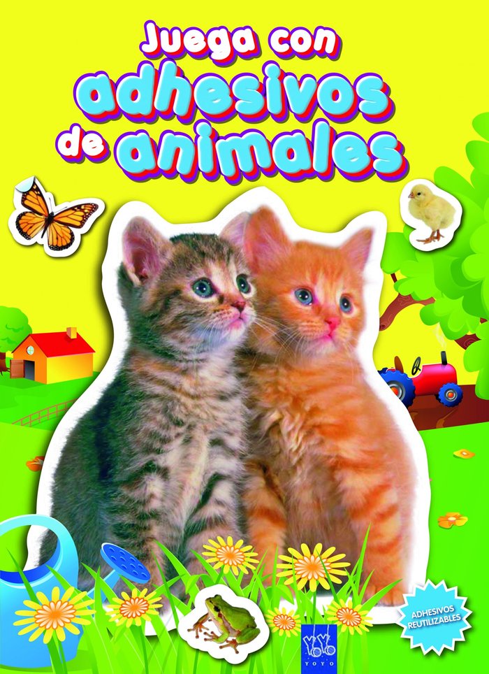 Juega con adhesivos de animales (amarillo), de YOYO | portada del libro