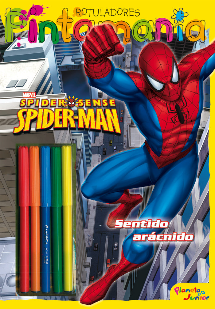 Spiderman. Pintamanía Rotuladores, de Spiderman | portada del libro