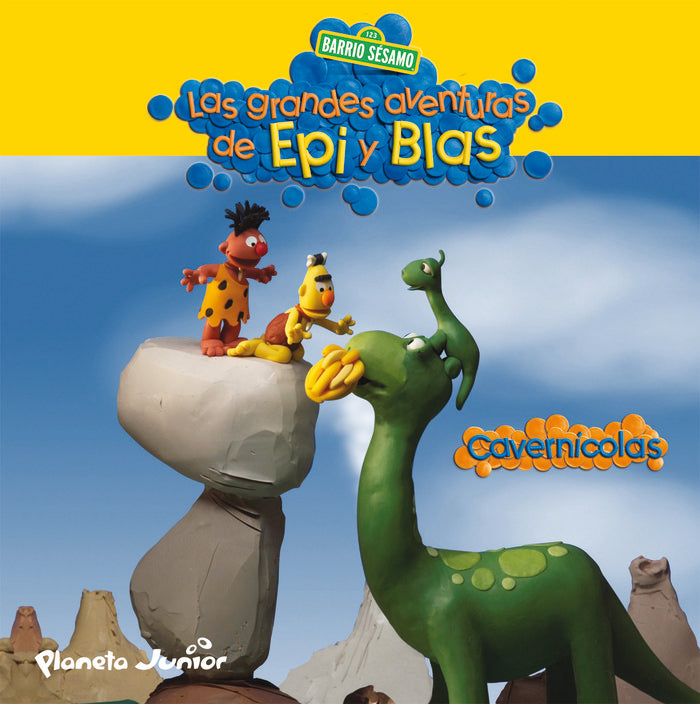 Las grandes aventuras de Epi y Blas. Cavernícolas, de Barrio Sésamo | portada del libro