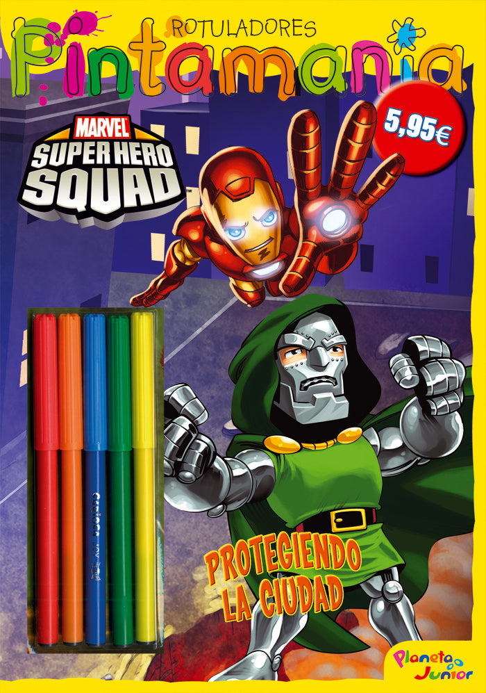 Super Hero Squad. Pintamanía rotuladores, de Super Hero Squad | portada del libro