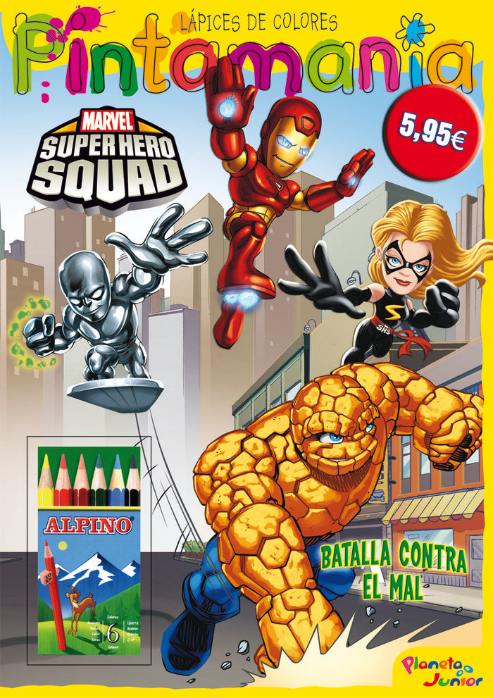 Super Hero Squad. Pintamanía Lápices pequeños, de Super Hero Squad | portada del libro