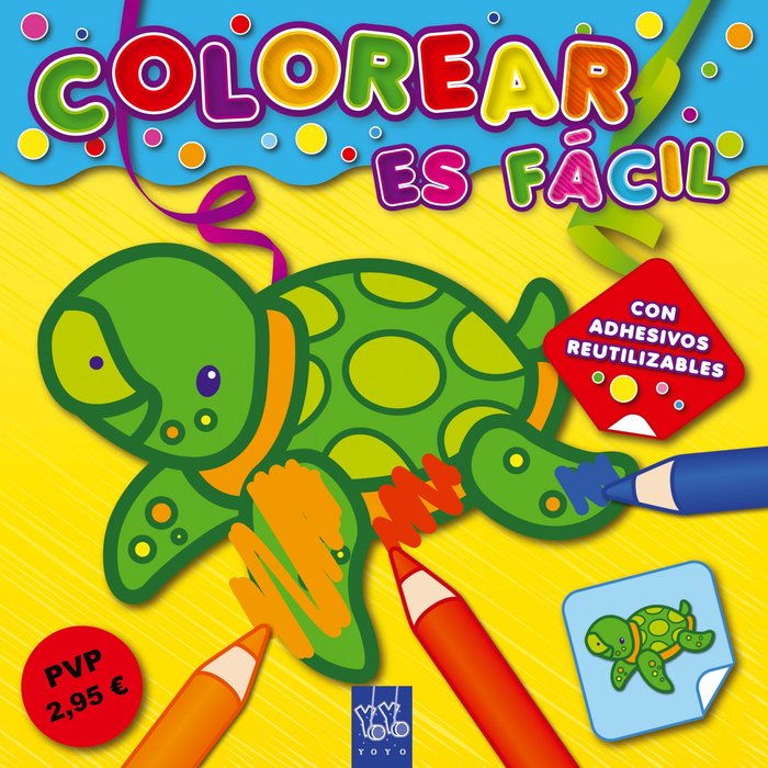 Colorear es fácil amarillo 2, de YOYO | portada del libro