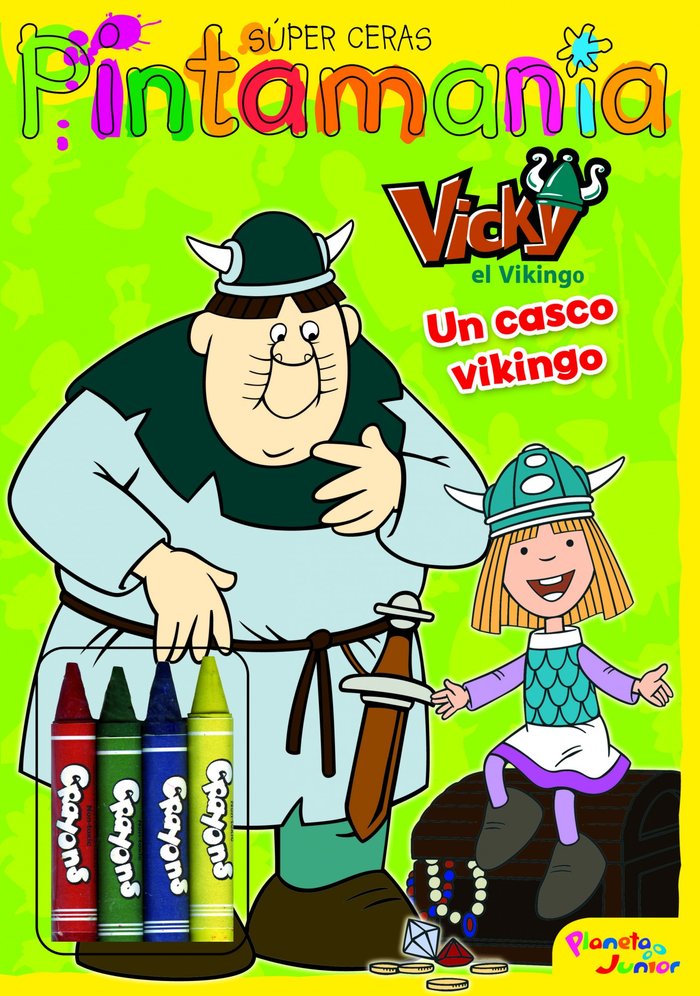Vicky el Vikingo. Pintamanía Súper Ceras, de Vivky el Vikingo | portada del libro