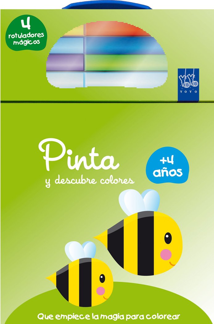 Pinta y descubre colores +4. Abeja, de YOYO | portada del libro