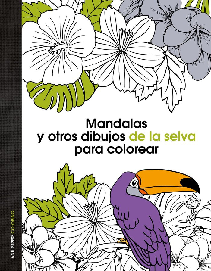Mandalas y otros dibujos de la selva para colorear, de AA. VV. | portada del libro