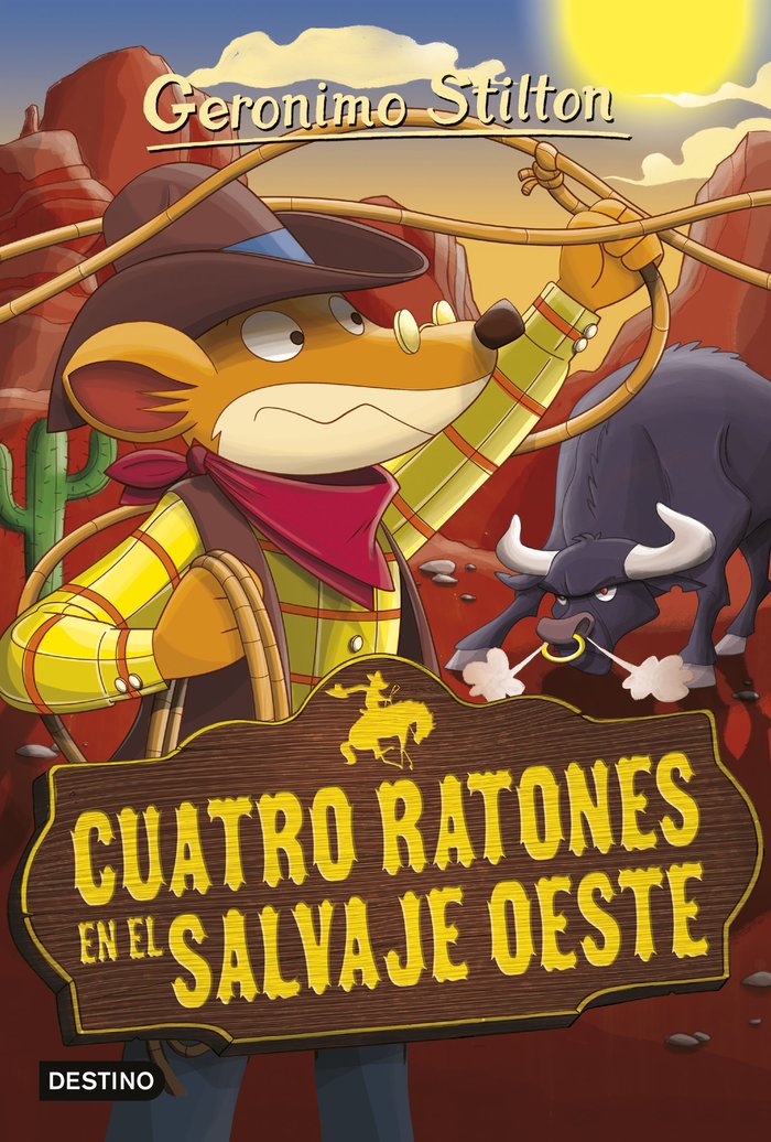 Cuatro ratones en el salvaje oeste, de Stilton | portada del libro