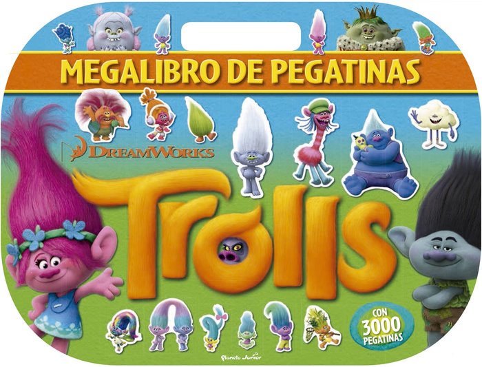 Trolls. Megalibro de pegatinas, de Dreamworks | portada del libro