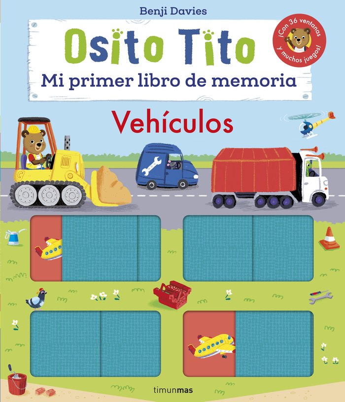 OSITO TITO. MI PRIMER LIBRO DE MEMORIA. VEHICULOS, de BENJI DAVIES | portada del libro