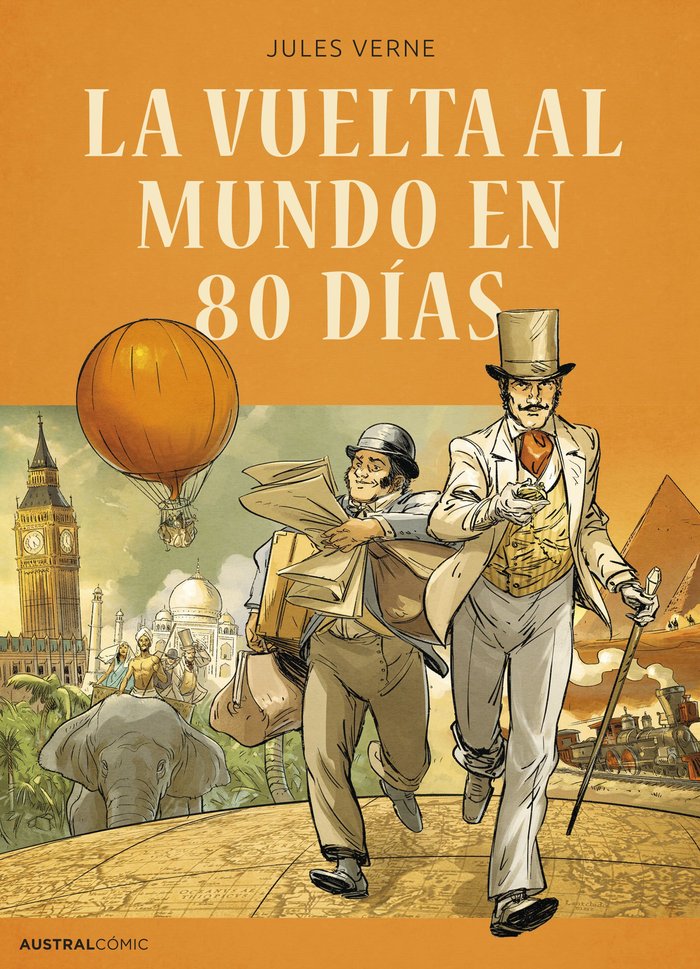 LA VUELTA AL MUNDO EN 80 DIAS (COMIC), de JULES VERNE | portada del libro