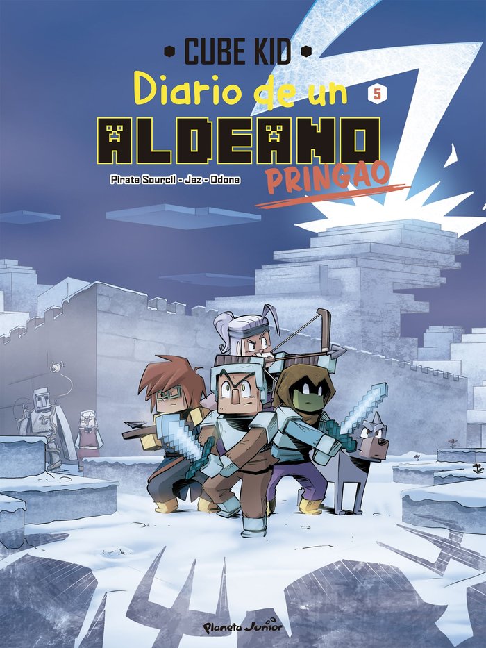 MINECRAFT. DIARIO DE UN ALDEANO PRINGAO. COMIC 5, de CUBE KID | portada del libro