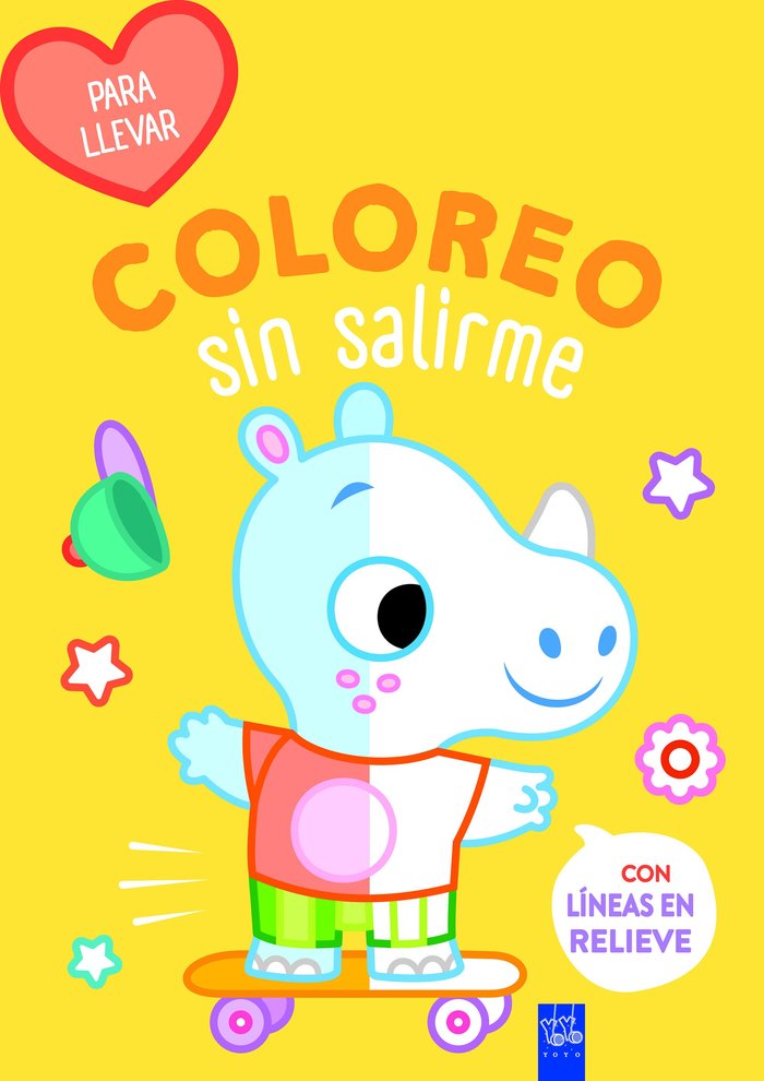 COLOREO SIN SALIRME-PARA LLEVAR. RINOCERONTE, de AA.VV. | portada del libro