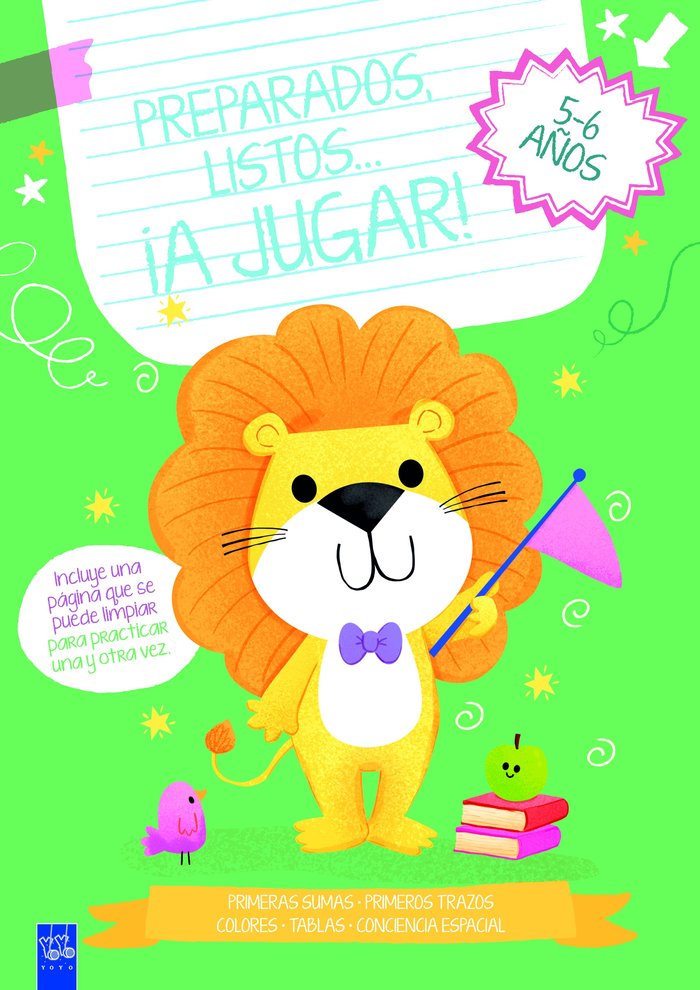 PREPARADOS LISTOS A JUGAR 5 6 AÑOS VERDE, de YOYO | portada del libro