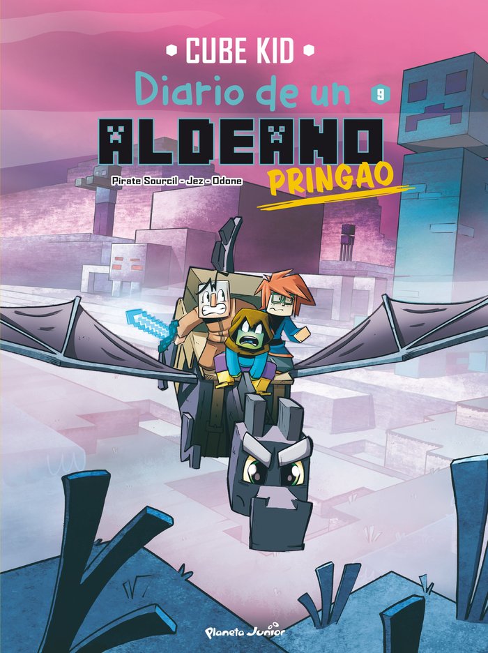 MINECRAFT DIARIO DE UN ALDEANO PRINGAO COMIC 9, de CUBE KID | portada del libro