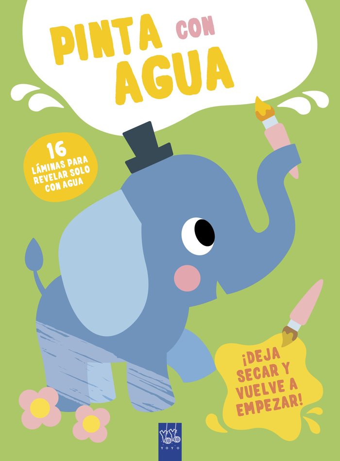 PINTA CON AGUA. ELEFANTE, de YOYO | portada del libro