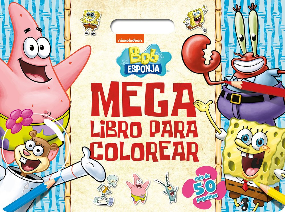 Bob Esponja. Megalibro para colorear, de BOB ESPONJA | portada del libro