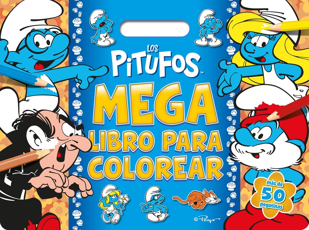Los Pitufos. Megalibro para colorear, de LOS PITUFOS | portada del libro