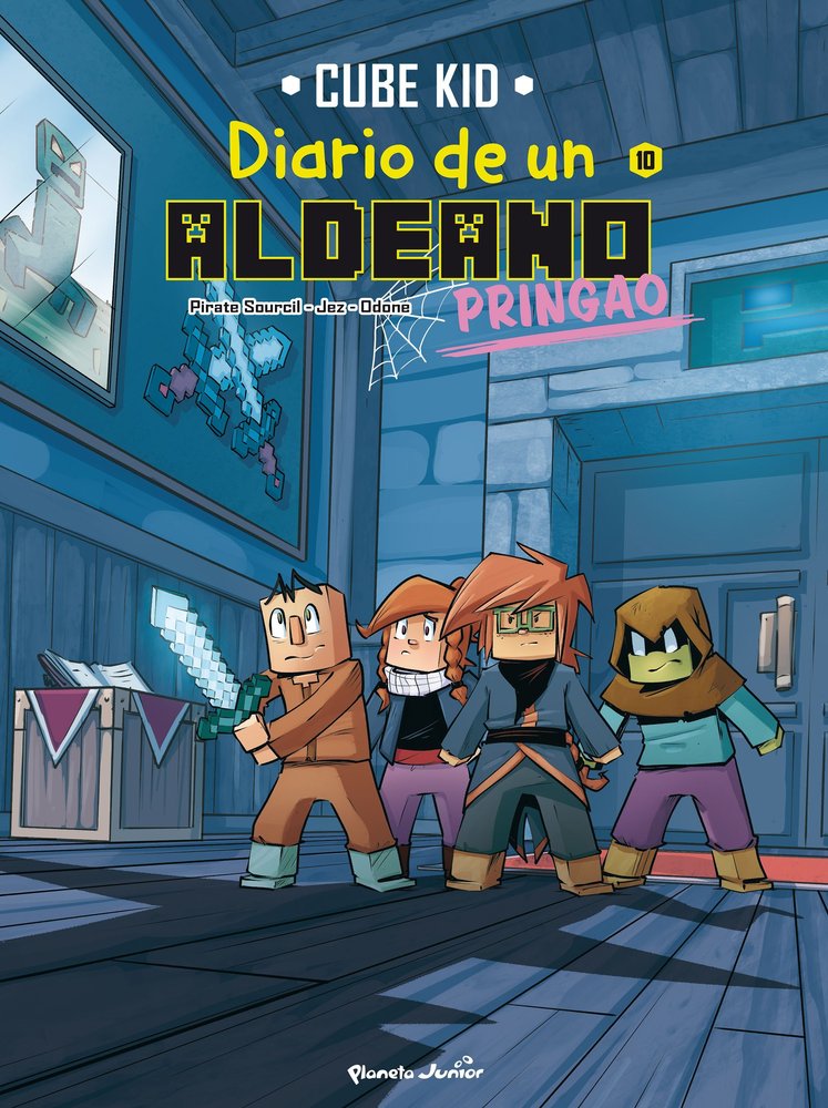 MINECRAFT DIARIO DE UN ALDEANO PRINGAO COMIC 10, de CUBE KID | portada del libro