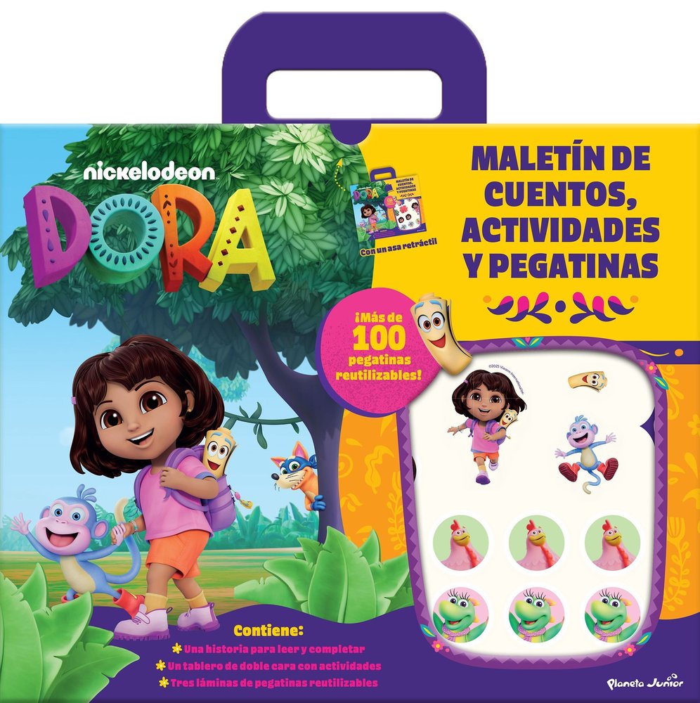DORA MALETIN DE CUENTOS ACTIVIDADES Y PEGATINAS, de DORA | portada del libro