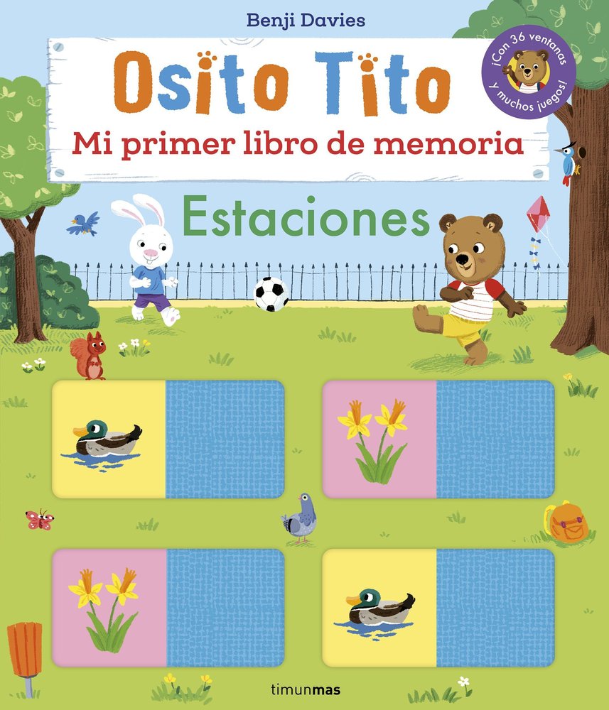OSITO TITO. MI PRIMER LIBRO DE MEMORIA. ESTACIONES, de BENJI DAVIES | portada del libro