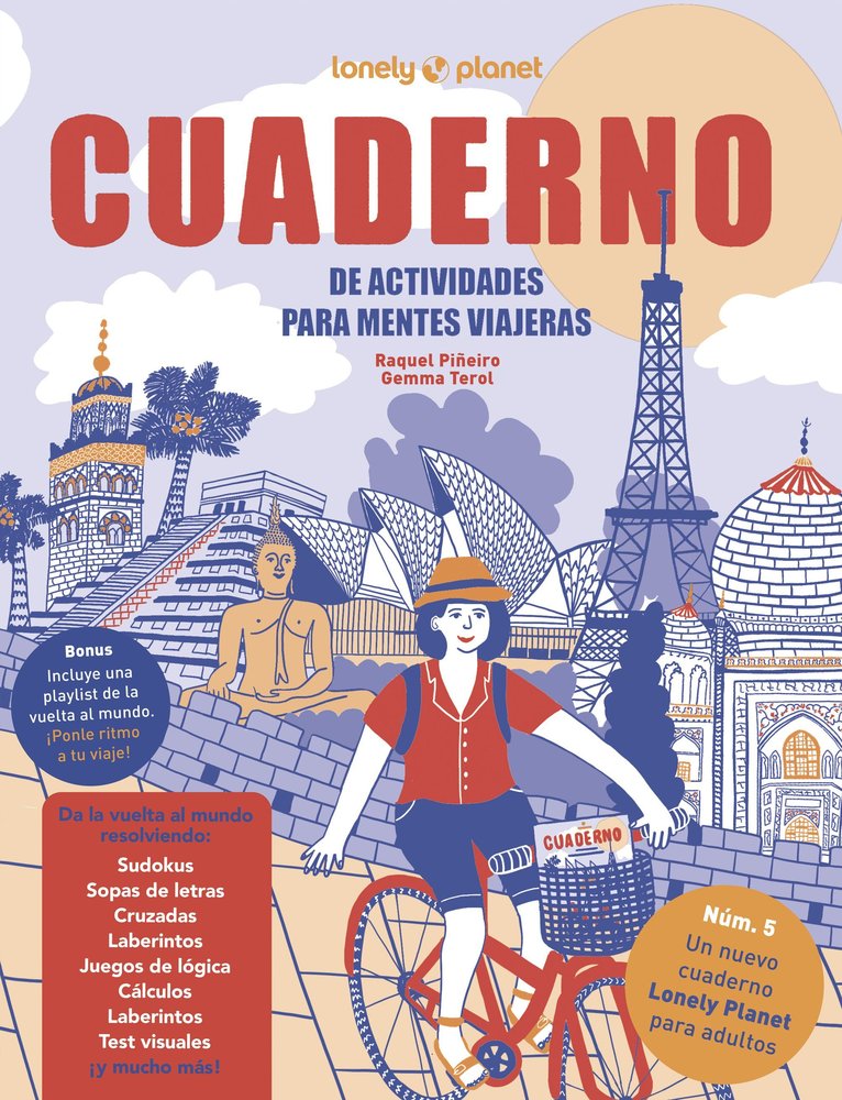 Cuaderno de actividades para mentes viajeras vol. 5, de RAQUEL PIÑEIRO | portada del libro
