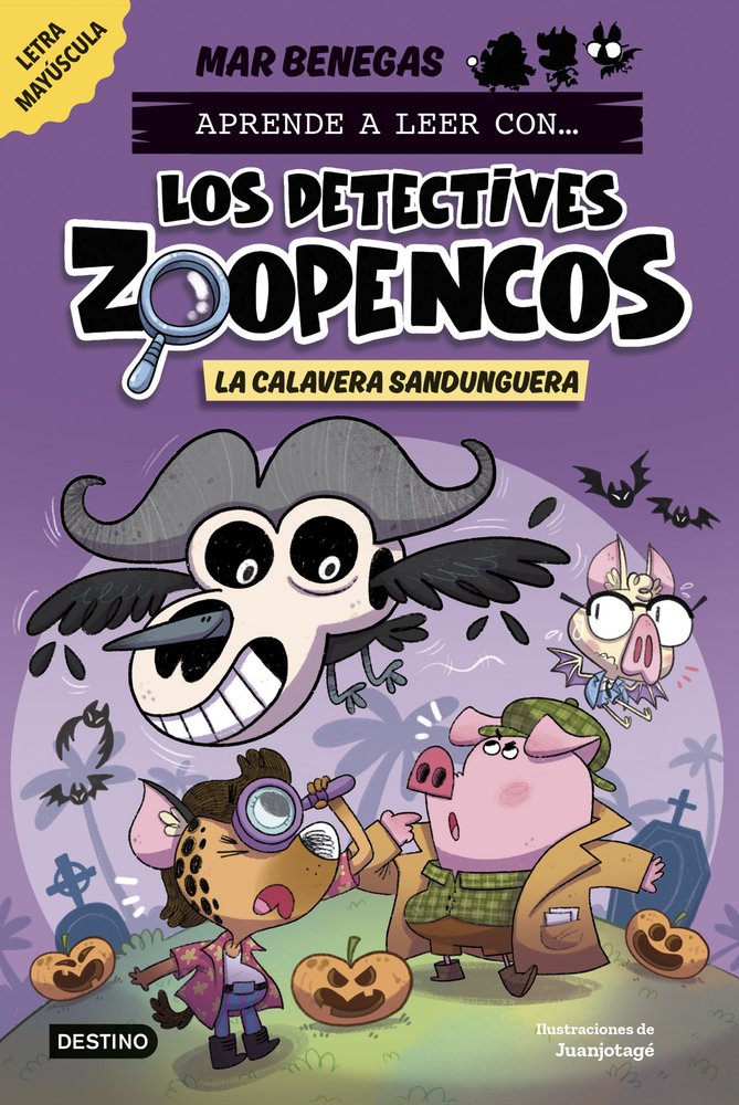APRENDE A LEER CON LOS DETECTIVES ZOOPENCOS 8 LA CALAVERA SA, de MAR BENEGAS | portada del libro