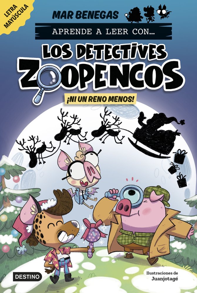 APRENDE A LEER CON LOS DETECTIVES ZOOPENCOS 9 NI UN RENO MENOS, de MAR BENEGAS | portada del libro