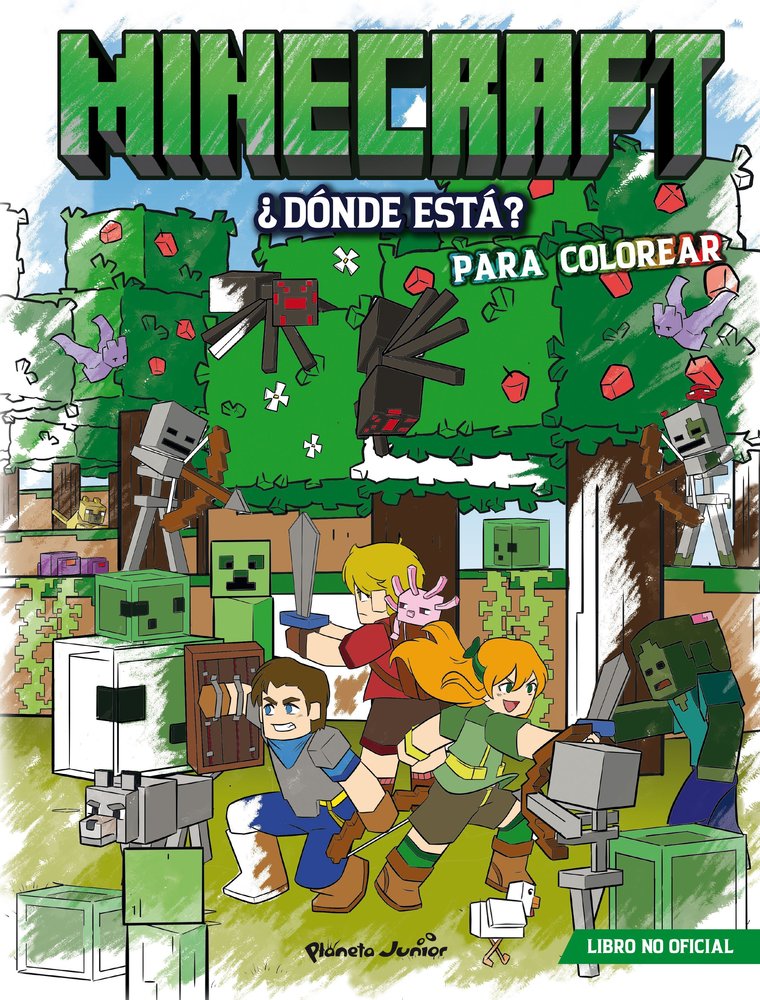 MINECRAFT DONDE ESTA PARA COLOREAR | portada del libro