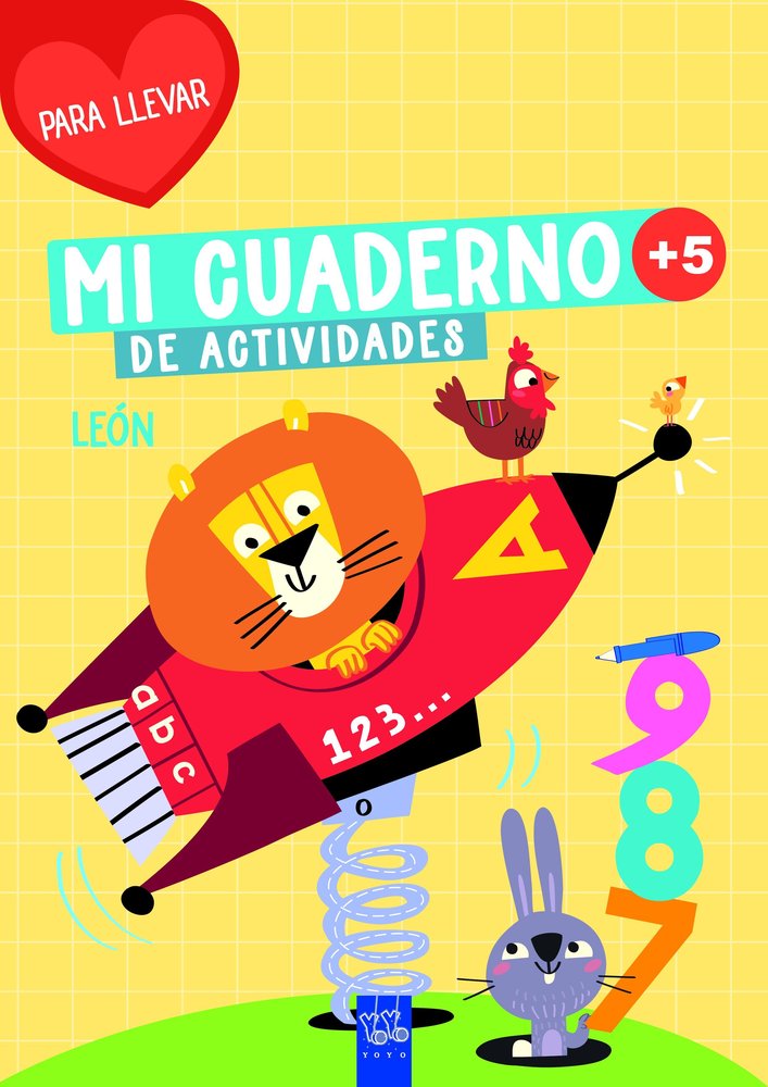 MI CUADERNO DE ACTIVIDADES PARA LLEVAR LEON, de YOYO | portada del libro
