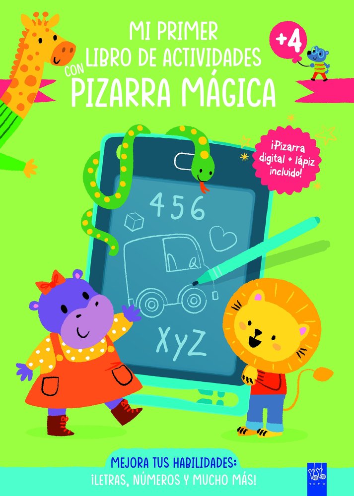 MI PRIMER LIBRO DE ACTIVIDADES CON PIZARRA MAGICA VERDE, de YOYO | portada del libro