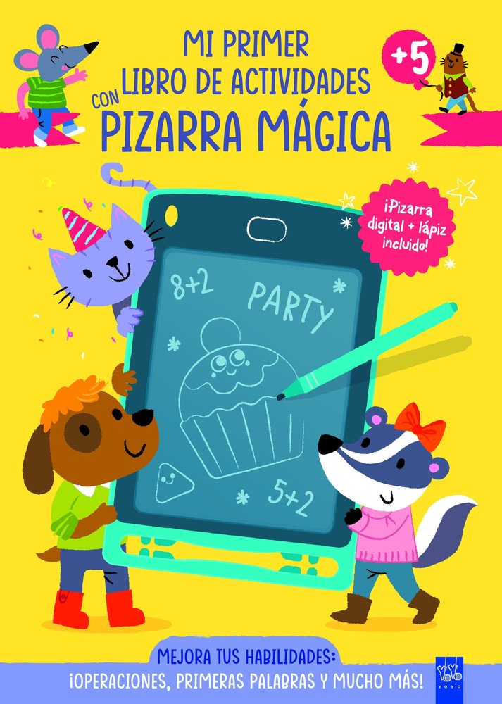 MI PRIMER LIBRO DE ACTIVIDADES CON PIZARRA MAGICA AMARILLO, de YOYO | portada del libro