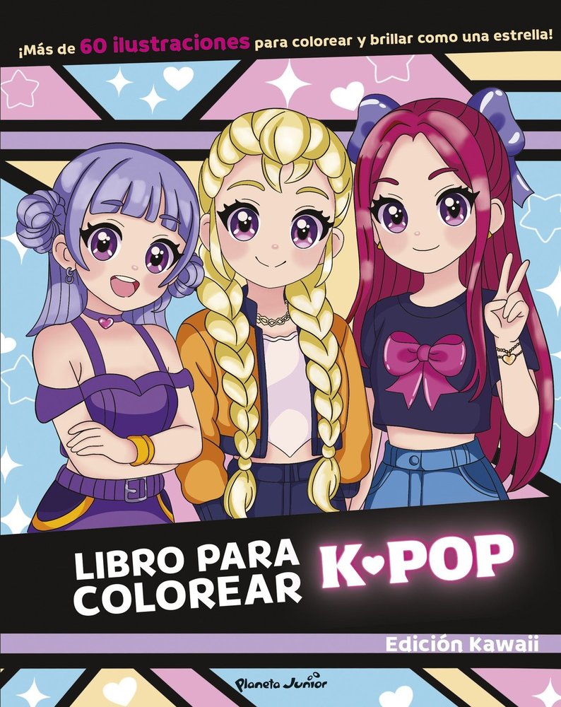 LIBRO PARA COLOREAR K-POP, de VARIOS AUTORES, VARIOS AUTORES | portada del libro