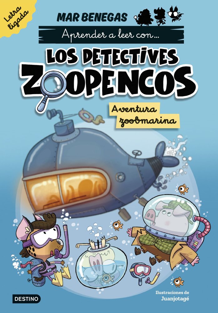 APRENDE A LEER CON... LOS DETECTIVES ZOOPENCOS. LETRA LIGADA 1. AVENTURA ZOOBMA, de BENEGAS, MAR | portada del libro