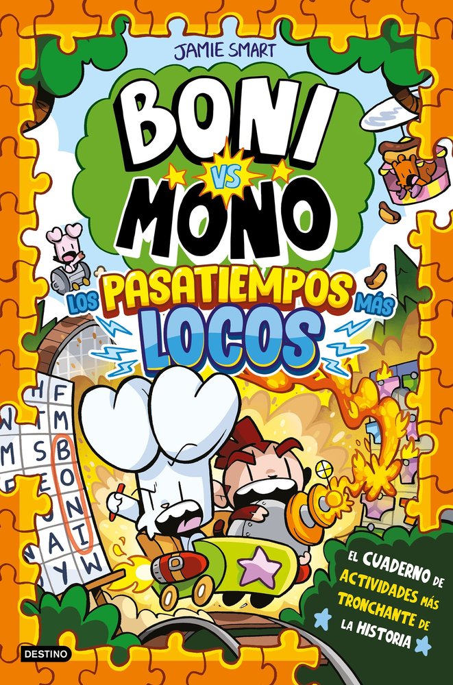 BONI VS MONO LOS PASATIEMPOS MAS LOCOS, de JAMIE SMART | portada del libro